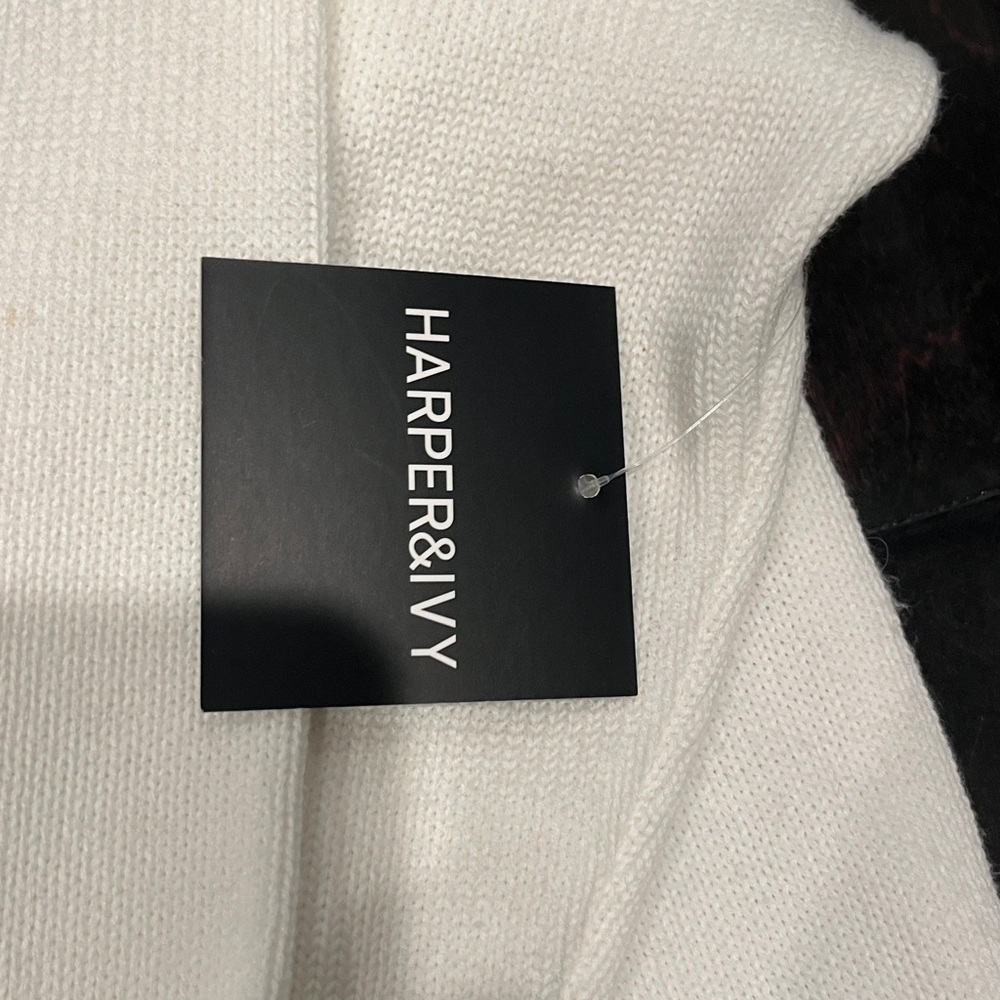 HARPER AND IVY- Nautical White Crewneck Sweater with American Flag size XL - Picture 4 of 7